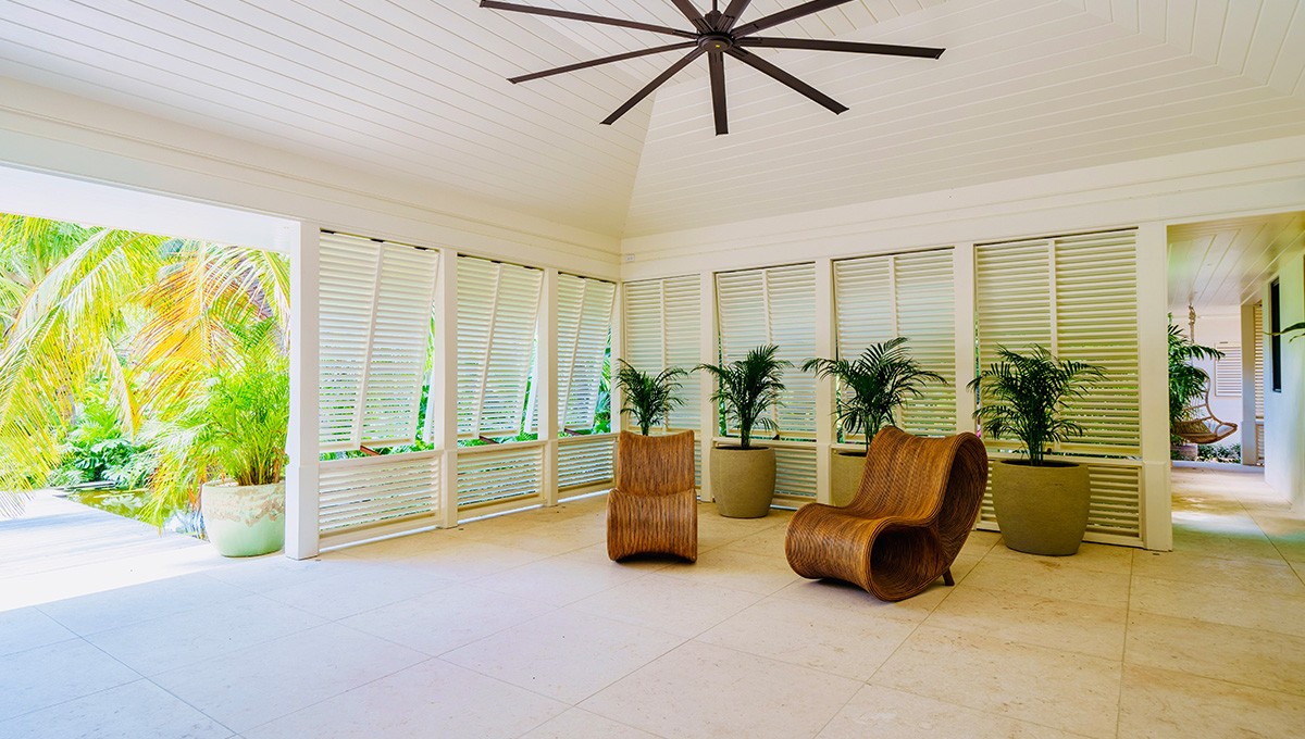 Luxury private villa rental holiday Bahamas terrace
