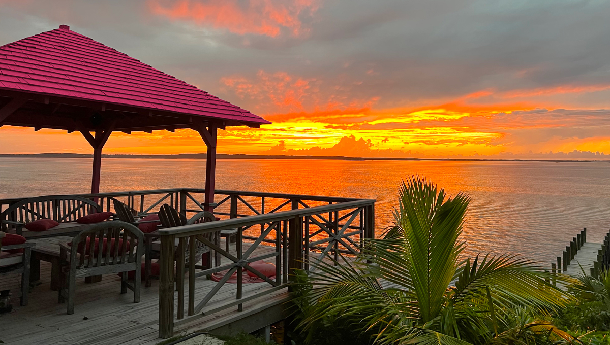 luxury villa rental Bahamas private island sunsets