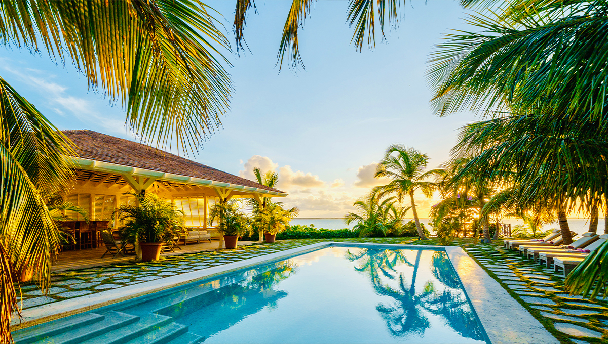 Luxury private villa rental vacation Bahamas pool