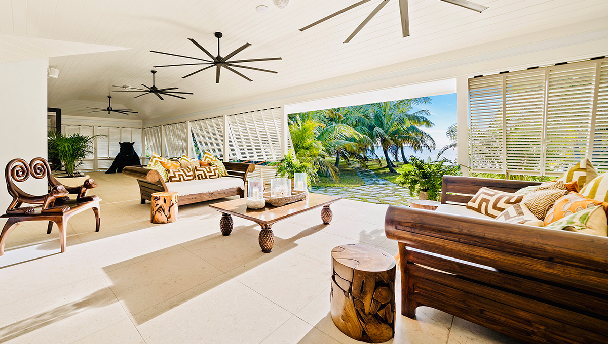 Luxury Villa rental vacation Bahamas terrace